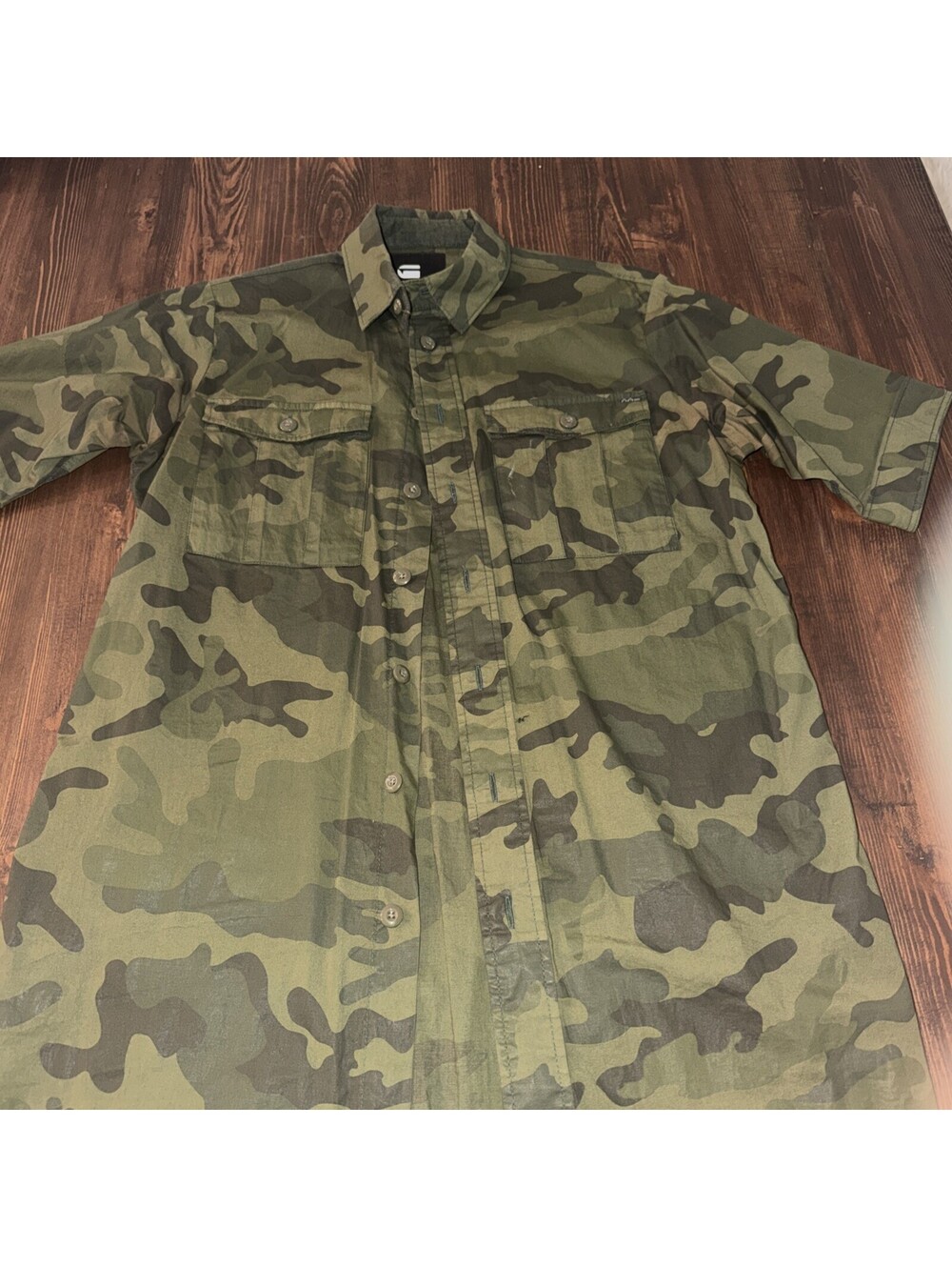 G-Star Raw Camo Button Up boyfriend Fit Sz. XS